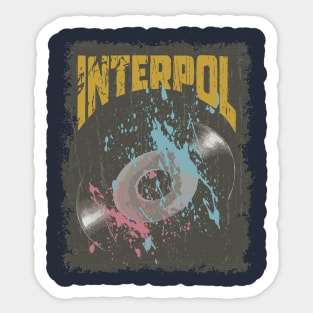 Interpol Vintage Vynil Sticker